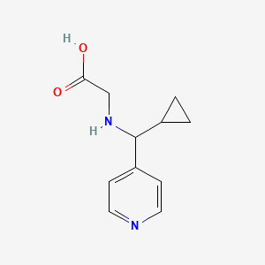 2-((Cyclopropyl(pyridin-4-yl)methyl)amino)aceticacid