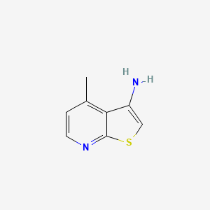 molecular formula C8H8N2S B12997722 4-Methylthieno[2,3-b]pyridin-3-amine 