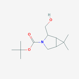 molecular formula C13H23NO3 B12997771 Tert-butyl 2-(hydroxymethyl)-6,6-dimethyl-3-azabicyclo[3.1.0]hexane-3-carboxylate 