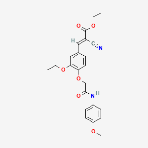 2-Cyano-3-{3-ethoxy-4-[(4-methoxy-phenylcarbamoyl)-methoxy]-phenyl}-acrylic acid ethyl ester