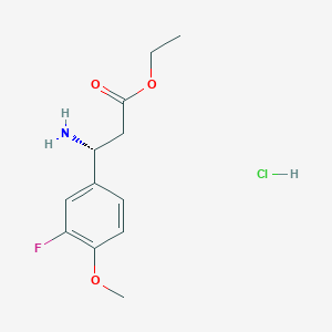 Ethyl (R)-3-amino-3-(3-fluoro-4-methoxyphenyl)propanoate hydrochloride