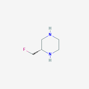 molecular formula C5H11FN2 B12997952 (S)-2-(Fluoromethyl)piperazine 