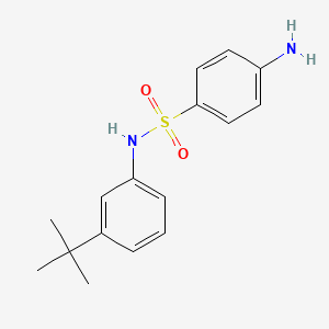 molecular formula C16H20N2O2S B12997970 4-Amino-N-(3-(tert-butyl)phenyl)benzenesulfonamide 