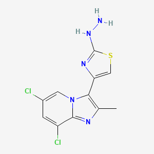 4-(6,8-Dichloro-2-methylimidazo[1,2-a]pyridin-3-yl)-2-hydrazinylthiazole