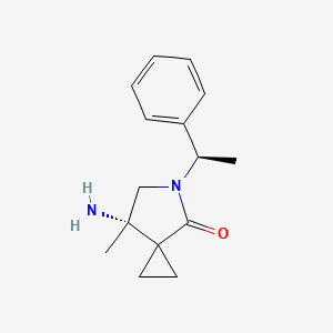 (S)-7-Amino-7-methyl-5-((R)-1-phenylethyl)-5-azaspiro[2.4]heptan-4-one