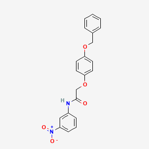 molecular formula C21H18N2O5 B12998089 2-(4-(Benzyloxy)phenoxy)-N-(3-nitrophenyl)acetamide 