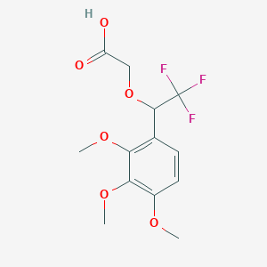 2-(2,2,2-Trifluoro-1-(2,3,4-trimethoxyphenyl)ethoxy)acetic acid