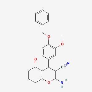 2-Amino-4-(4-(benzyloxy)-3-methoxyphenyl)-5-oxo-5,6,7,8-tetrahydro-4H-chromene-3-carbonitrile