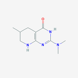 molecular formula C10H16N4O B12998150 2-(Dimethylamino)-6-methyl-5,6,7,8-tetrahydropyrido[2,3-d]pyrimidin-4(3H)-one 