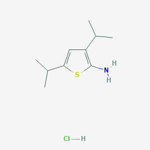 molecular formula C10H18ClNS B12998154 3,5-Diisopropylthiophen-2-amine hydrochloride 