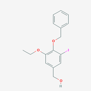 molecular formula C16H17IO3 B12998162 (4-(Benzyloxy)-3-ethoxy-5-iodophenyl)methanol CAS No. 1706449-06-0