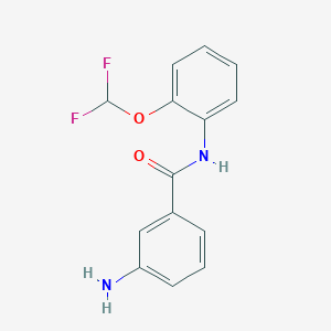 molecular formula C14H12F2N2O2 B12998184 3-Amino-N-(2-(difluoromethoxy)phenyl)benzamide 