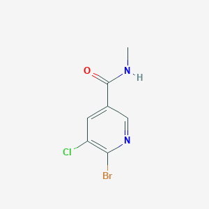 molecular formula C7H6BrClN2O B12998194 6-Bromo-5-chloro-N-methylnicotinamide 