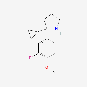 2-Cyclopropyl-2-(3-fluoro-4-methoxyphenyl)pyrrolidine