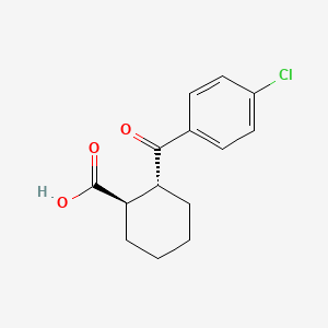 molecular formula C14H15ClO3 B1299827 trans-2-(4-Chlorobenzoyl)cyclohexane-1-carboxylic acid CAS No. 52240-19-4