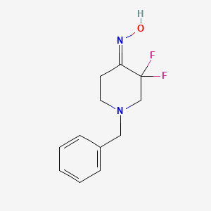 molecular formula C12H14F2N2O B12998282 (NZ)-N-(1-benzyl-3,3-difluoropiperidin-4-ylidene)hydroxylamine 