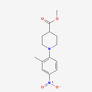 molecular formula C14H18N2O4 B12998325 Methyl 1-(2-methyl-4-nitrophenyl)piperidine-4-carboxylate 