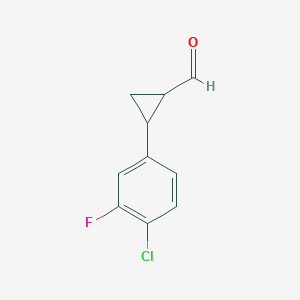 2-(4-Chloro-3-fluorophenyl)cyclopropanecarbaldehyde