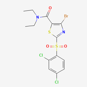 4-Bromo-2-((2,4-dichlorophenyl)sulfonyl)-N,N-diethylthiazole-5-carboxamide