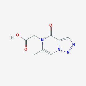 molecular formula C8H8N4O3 B12998377 2-(6-Methyl-4-oxo-[1,2,3]triazolo[1,5-a]pyrazin-5(4H)-yl)acetic acid 