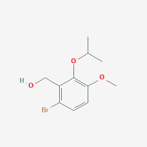 molecular formula C11H15BrO3 B12998383 (6-Bromo-2-isopropoxy-3-methoxyphenyl)methanol 