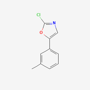 molecular formula C10H8ClNO B12998415 2-Chloro-5-(m-tolyl)oxazole 