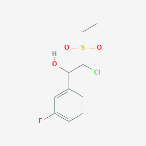 2-Chloro-2-(ethylsulfonyl)-1-(3-fluorophenyl)ethanol