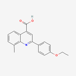 molecular formula C19H17NO3 B1299842 2-(4-Ethoxyphenyl)-8-methylquinoline-4-carboxylic acid CAS No. 438229-42-6