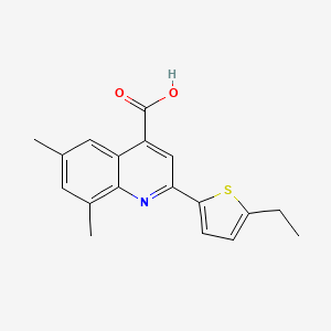 molecular formula C18H17NO2S B1299843 2-(5-Ethylthien-2-yl)-6,8-dimethylquinoline-4-carboxylic acid CAS No. 438230-08-1