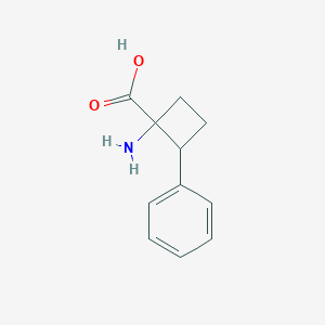 molecular formula C11H13NO2 B12998433 1-Amino-2-phenylcyclobutane-1-carboxylic acid 