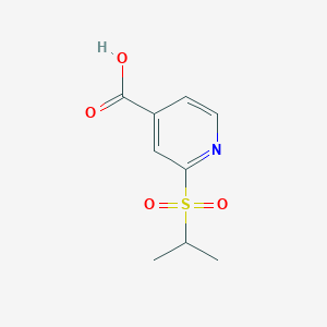 molecular formula C9H11NO4S B12998455 2-(Isopropylsulfonyl)isonicotinic acid 