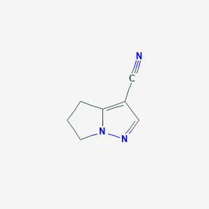 molecular formula C7H7N3 B12998461 5,6-Dihydro-4H-pyrrolo[1,2-b]pyrazole-3-carbonitrile 