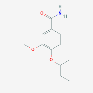 molecular formula C12H17NO3 B12998468 4-(sec-Butoxy)-3-methoxybenzamide 