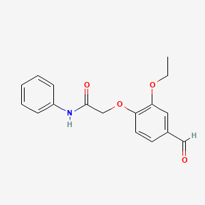 molecular formula C17H17NO4 B1299849 2-(2-ethoxy-4-formylphenoxy)-N-phenylacetamide CAS No. 247592-64-9