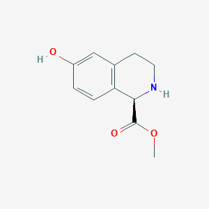 molecular formula C11H13NO3 B12998507 methyl (1R)-6-hydroxy-1,2,3,4-tetrahydroisoquinoline-1-carboxylate 