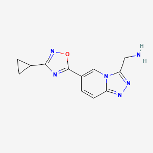 (6-(3-Cyclopropyl-1,2,4-oxadiazol-5-yl)-[1,2,4]triazolo[4,3-a]pyridin-3-yl)methanamine