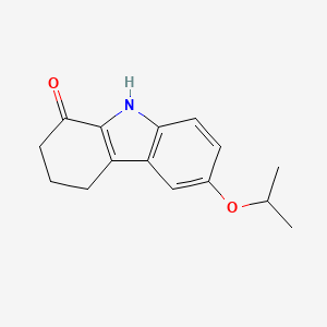 molecular formula C15H17NO2 B12998538 6-Isopropoxy-2,3,4,9-tetrahydro-1H-carbazol-1-one 