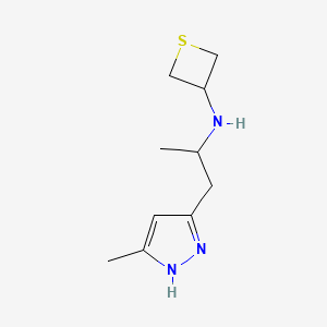 N-(1-(5-Methyl-1H-pyrazol-3-yl)propan-2-yl)thietan-3-amine