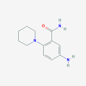 molecular formula C12H17N3O B1299855 5-氨基-2-哌啶-1-基-苯甲酰胺 CAS No. 50891-33-3