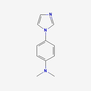 molecular formula C11H13N3 B12998559 4-(1H-Imidazol-1-yl)-N,N-dimethylaniline 