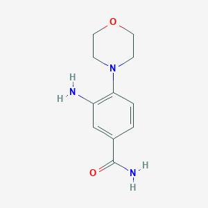 molecular formula C11H15N3O2 B1299856 3-Amino-4-morpholin-4-yl-benzamide CAS No. 31642-90-7