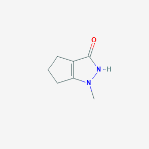 molecular formula C7H10N2O B12998598 1-Methyl-1,4,5,6-tetrahydrocyclopenta[c]pyrazol-3-ol 