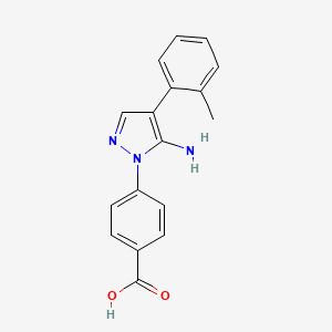 4-(5-Amino-4-(o-tolyl)-1H-pyrazol-1-yl)benzoic acid