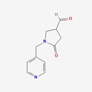 5-Oxo-1-(pyridin-4-ylmethyl)pyrrolidine-3-carbaldehyde