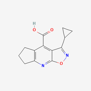 3-Cyclopropyl-6,7-dihydro-5H-cyclopenta[b]isoxazolo[4,5-e]pyridine-4-carboxylic acid