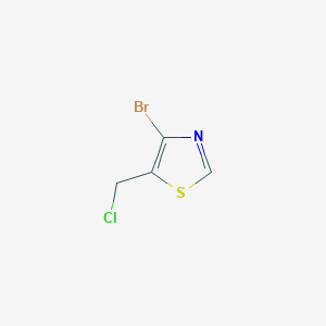 molecular formula C4H3BrClNS B12998619 4-Bromo-5-(chloromethyl)thiazole CAS No. 1352041-45-2