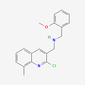 molecular formula C19H19ClN2O B12998704 1-(2-Chloro-8-methylquinolin-3-yl)-n-(2-methoxybenzyl)methanamine 