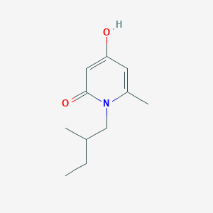 molecular formula C11H17NO2 B12998705 4-Hydroxy-6-methyl-1-(2-methylbutyl)pyridin-2(1H)-one 