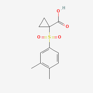 molecular formula C12H14O4S B1299871 1-(3,4-Dimethyl-benzenesulfonyl)-cyclopropane-carboxylic acid CAS No. 505071-93-2
