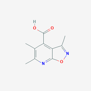 molecular formula C10H10N2O3 B12998775 3,5,6-Trimethylisoxazolo[5,4-b]pyridine-4-carboxylic acid 